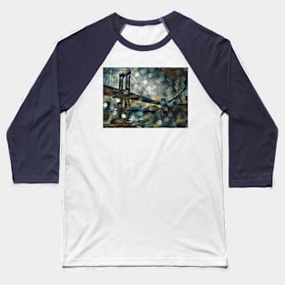 Manhattan bridge abstract Baseball T-Shirt